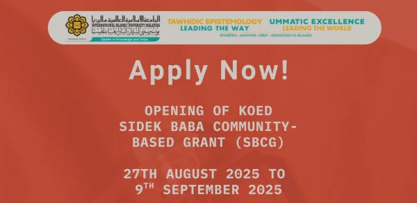 Deadline: Tuesday, 9 Sept 2025, OPENING OF THE KOED SIDEK BABA COMMUNITY-BASED RESEARCH GRANT 2025